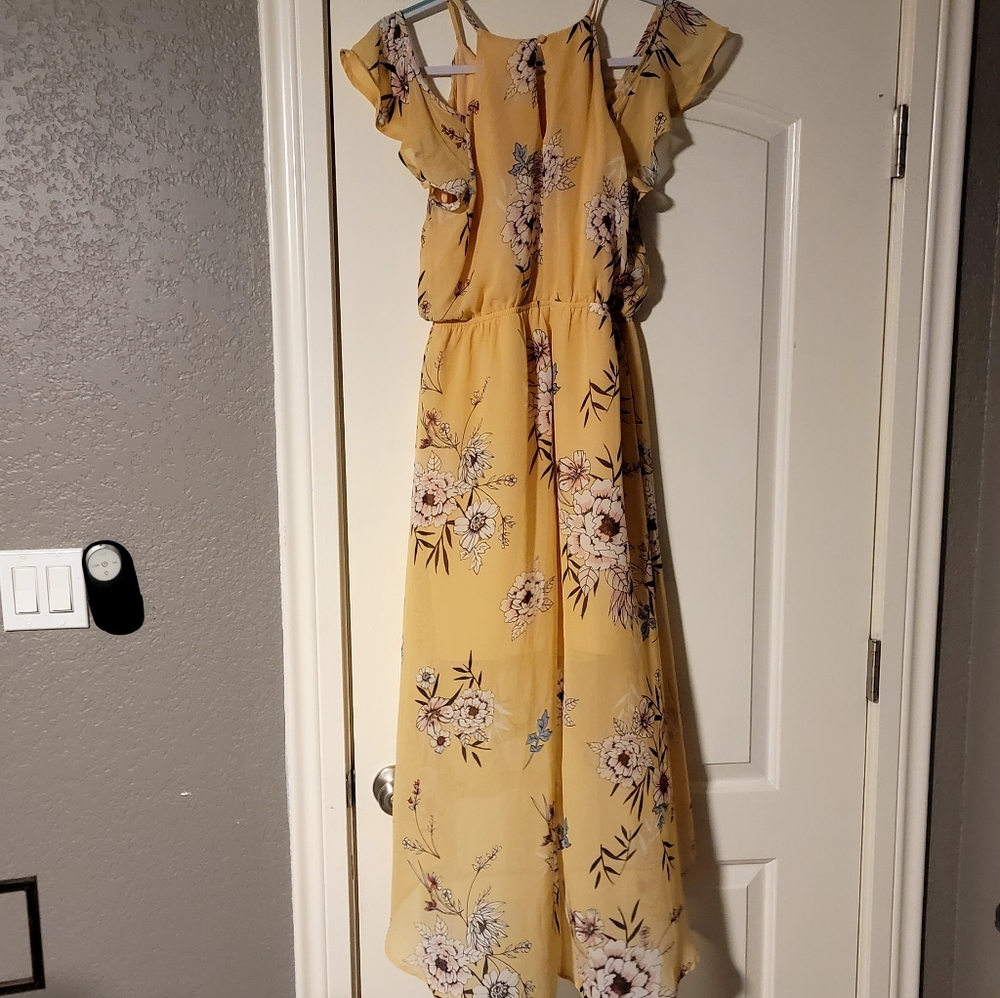 Maurices Medium Yellow Hi-Low Dress